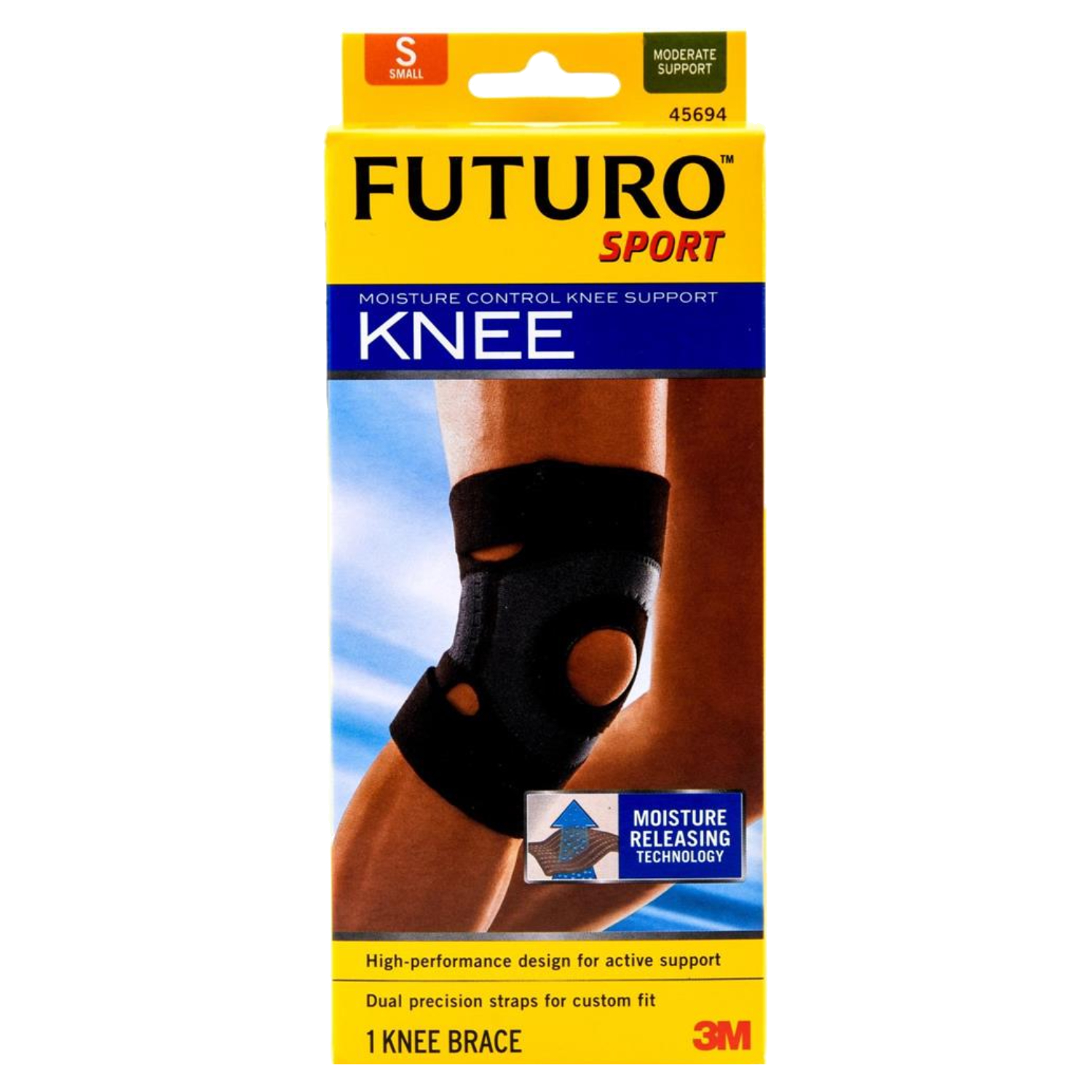 Back Image for 3M Futuro Sport Moisturizing Control Knee Support Small
