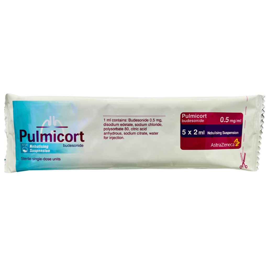 Pulmicort Budesonide 0.5mg/ml Sterile Nebulising Suspension, 2ml Single Dose Units, Pack of 5's