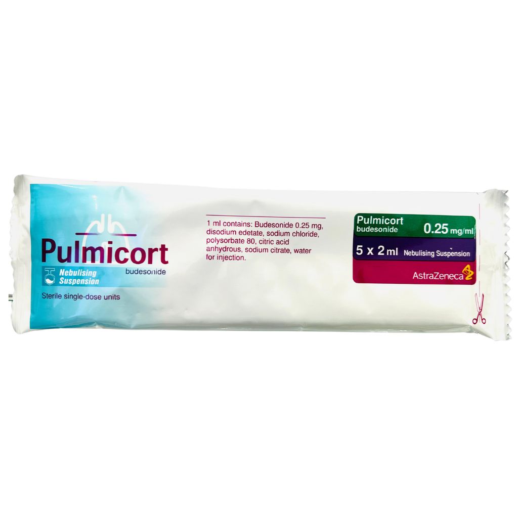 Pulmicort Budesonide 0.25mg/ml Sterile Nebulising Suspension, 2ml Single Dose Units, Pack of 5's