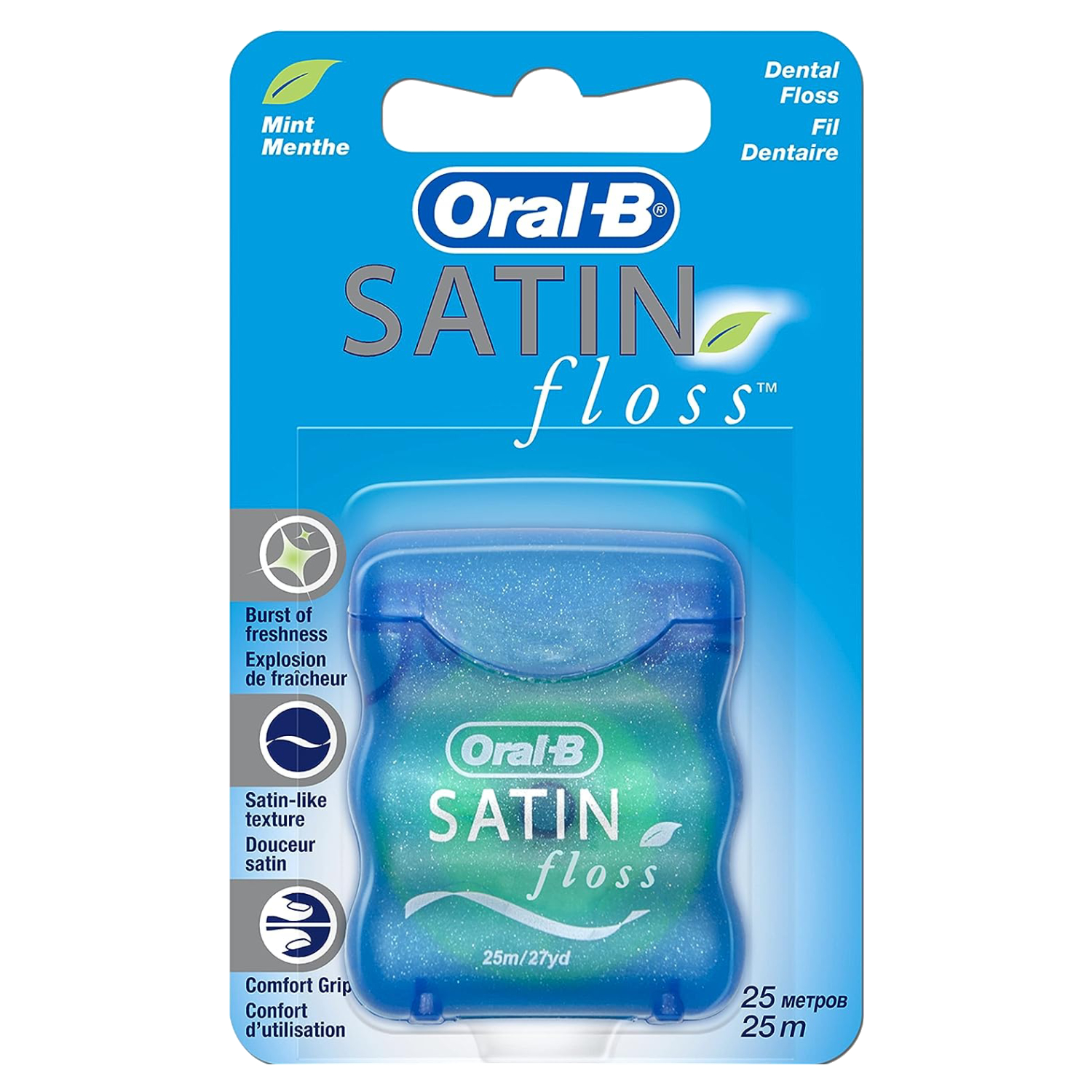 Side Image for Oral-B Satin Floss Mint 25m 