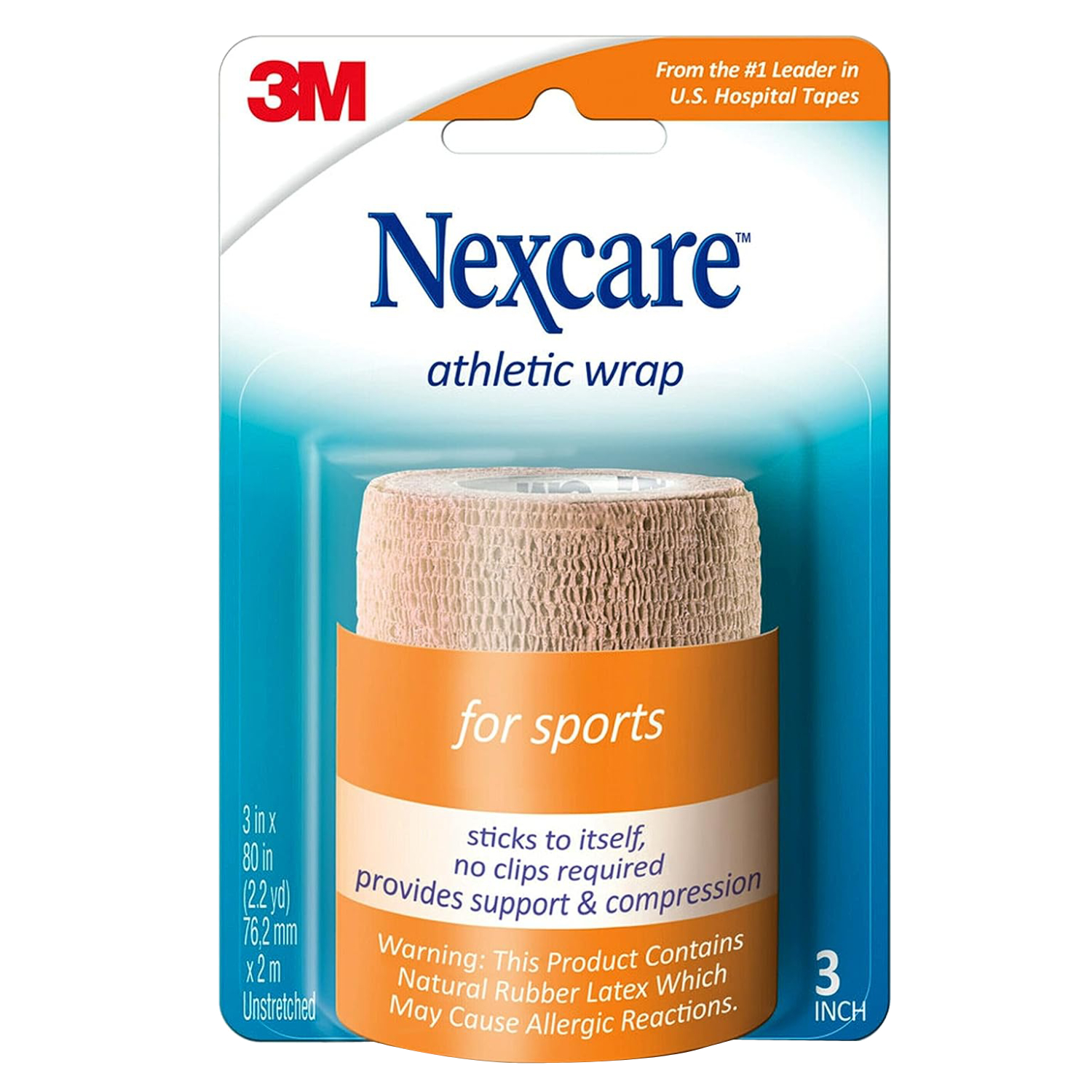 Back Image for 3M Nexcare Athletic Wrap Brown