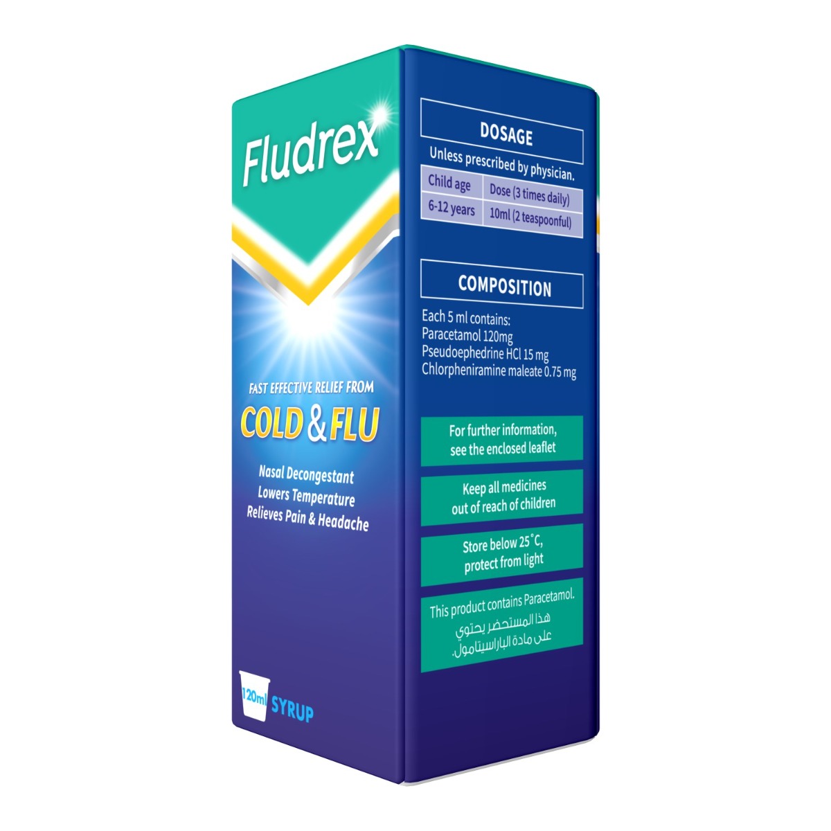Fludrex Syrup For Cold & Flu 120ml