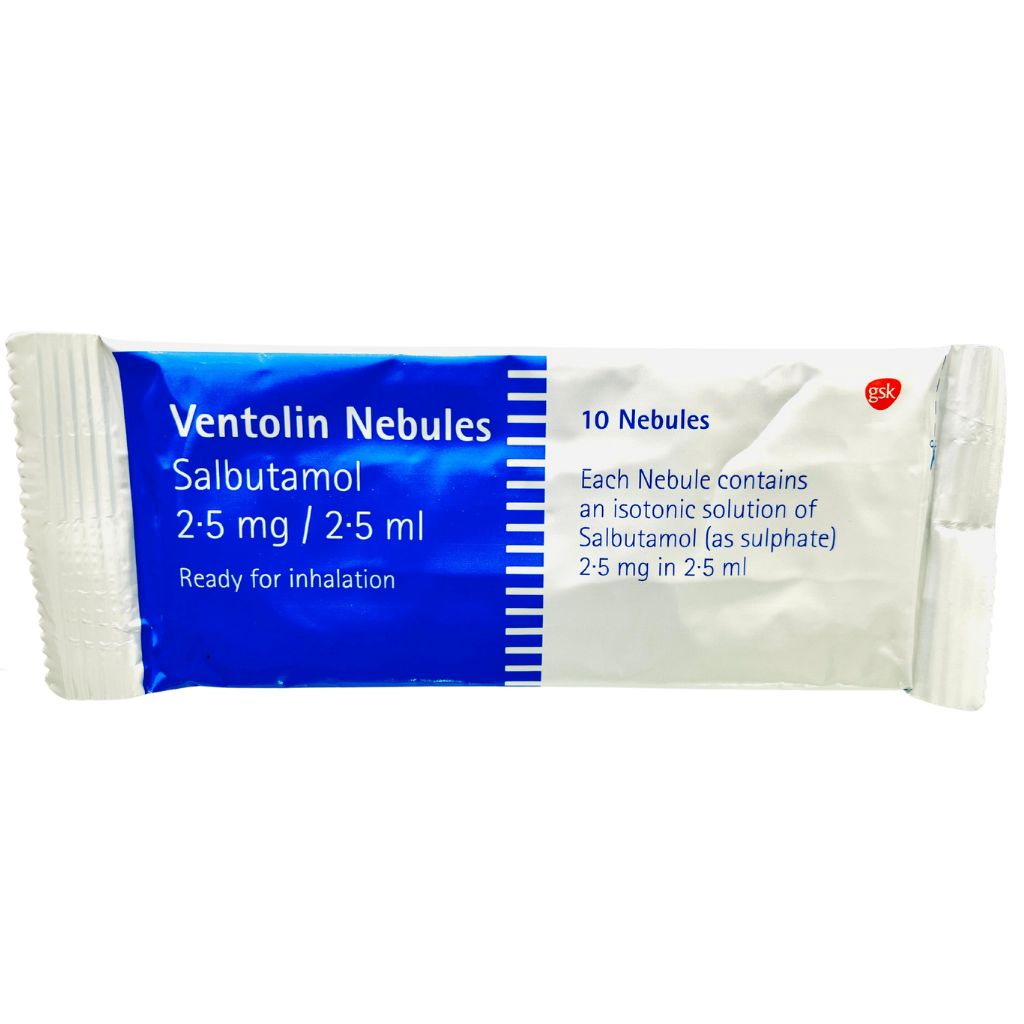 Ventolin Nebules Salbutamol 2.5 mg / 2.5 ml Vials, Pack of 10's