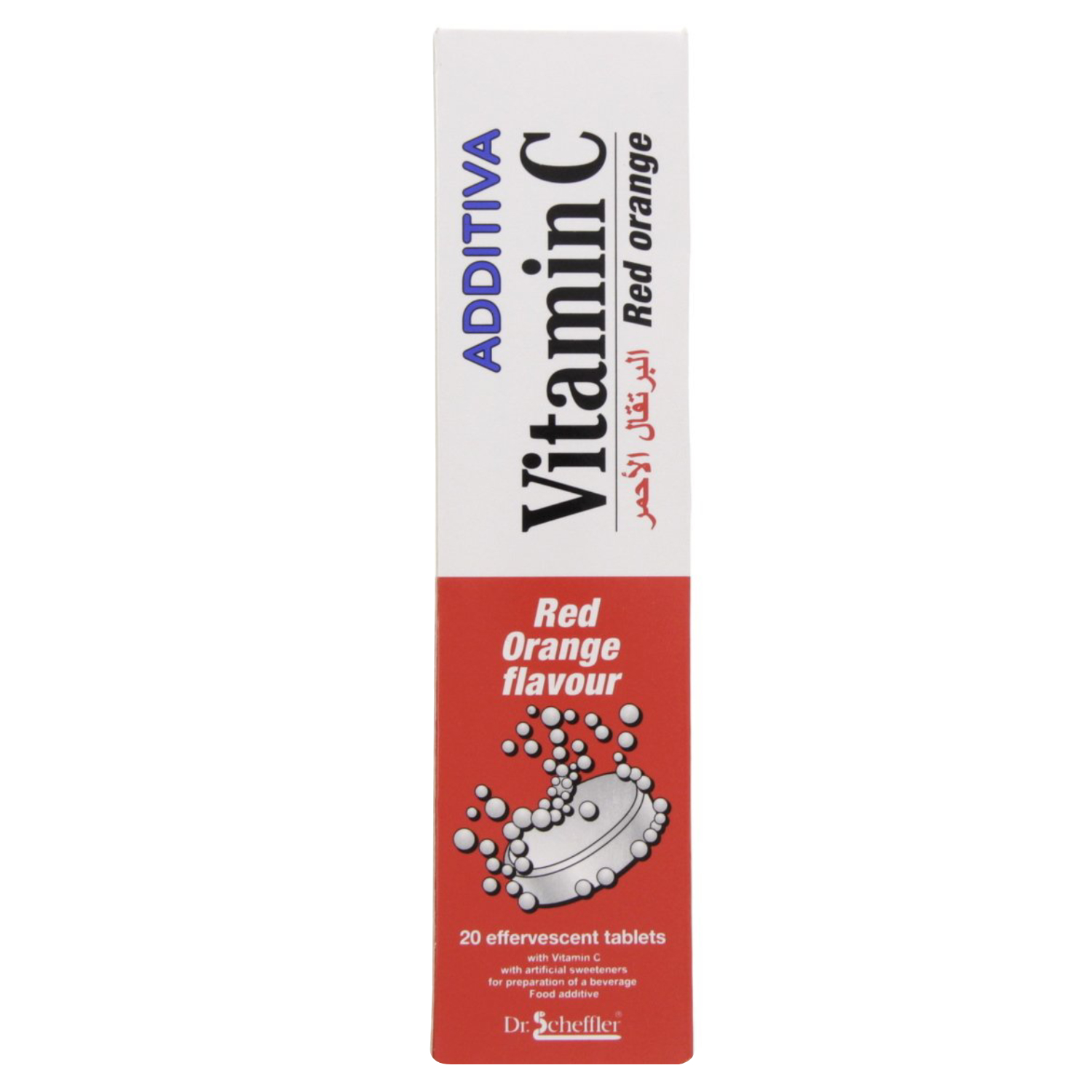 Back Image for Additiva Vitamin C 1000MG Red Orange Effervescent Tablets 20's