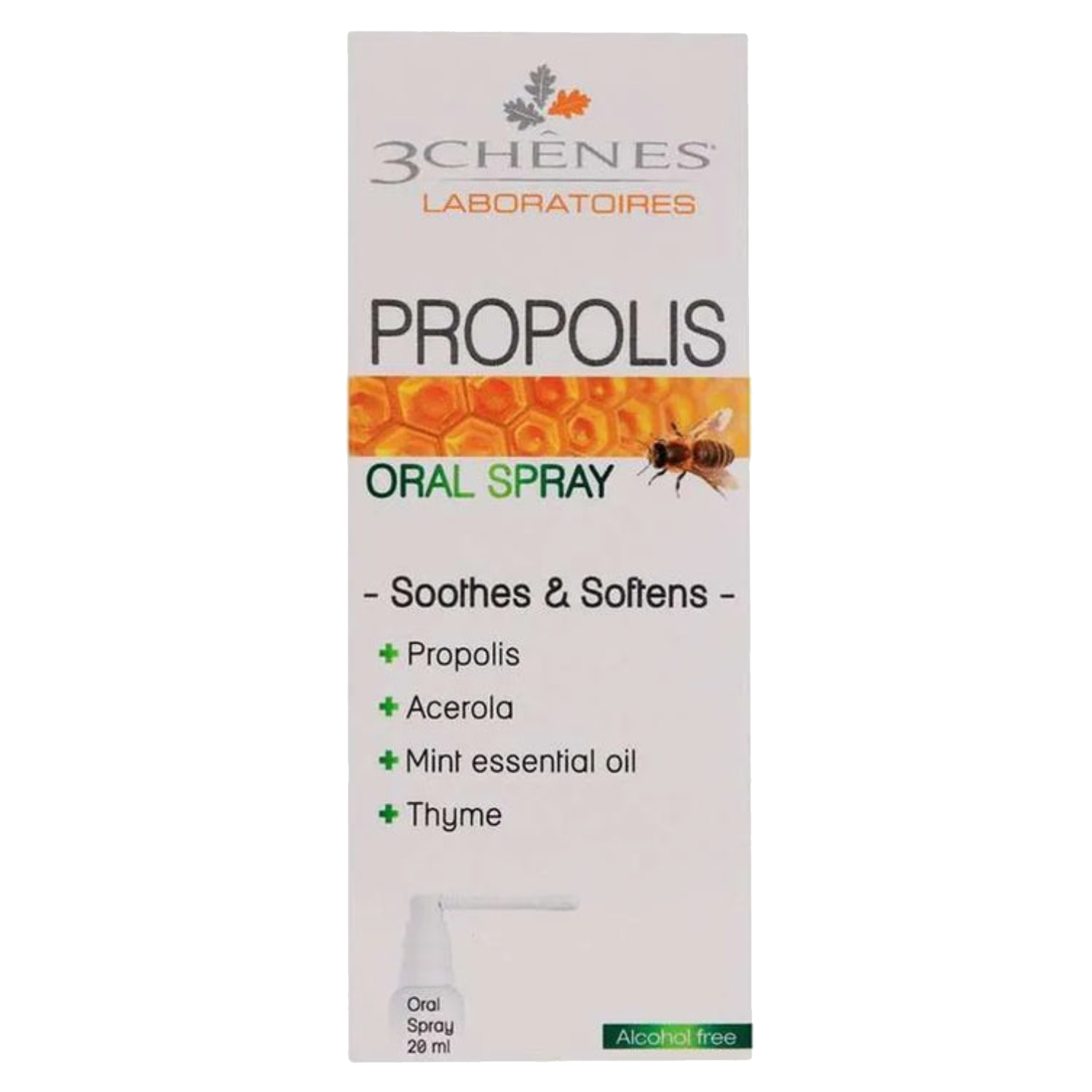 Back Image for 3 Chenes Propolis Throat Spray 20ml