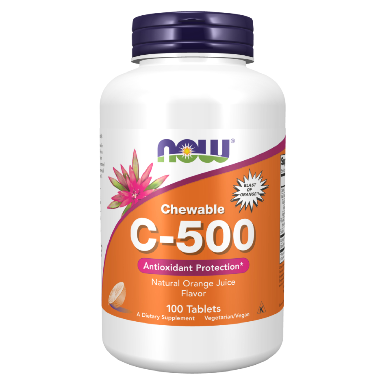 Now C-500 Vitamin C Chewable Tablet For Antioxidant Support, Pack of 100's