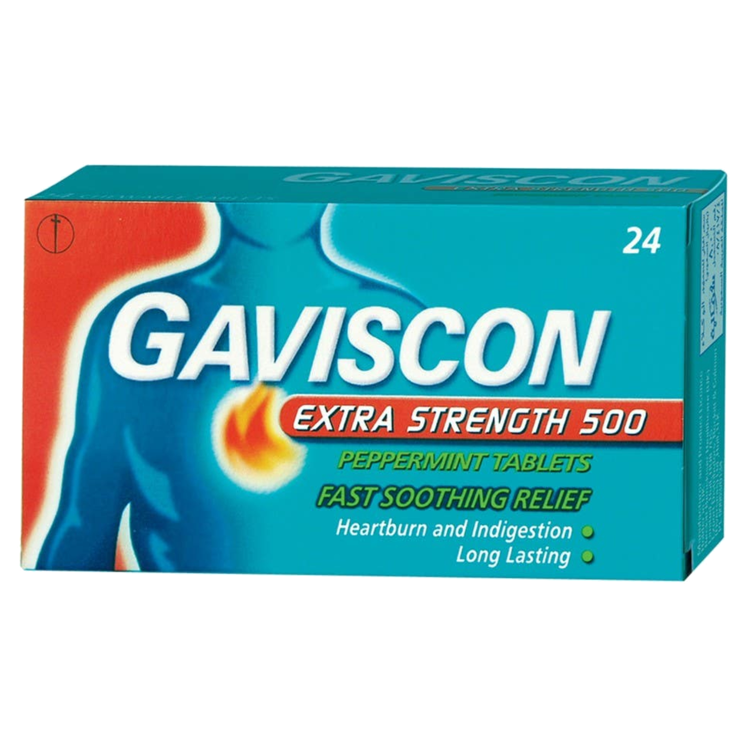 جافيسكون اكسترا 500 مجم Gaviscon Extra أقراص النعناع 24 قرص