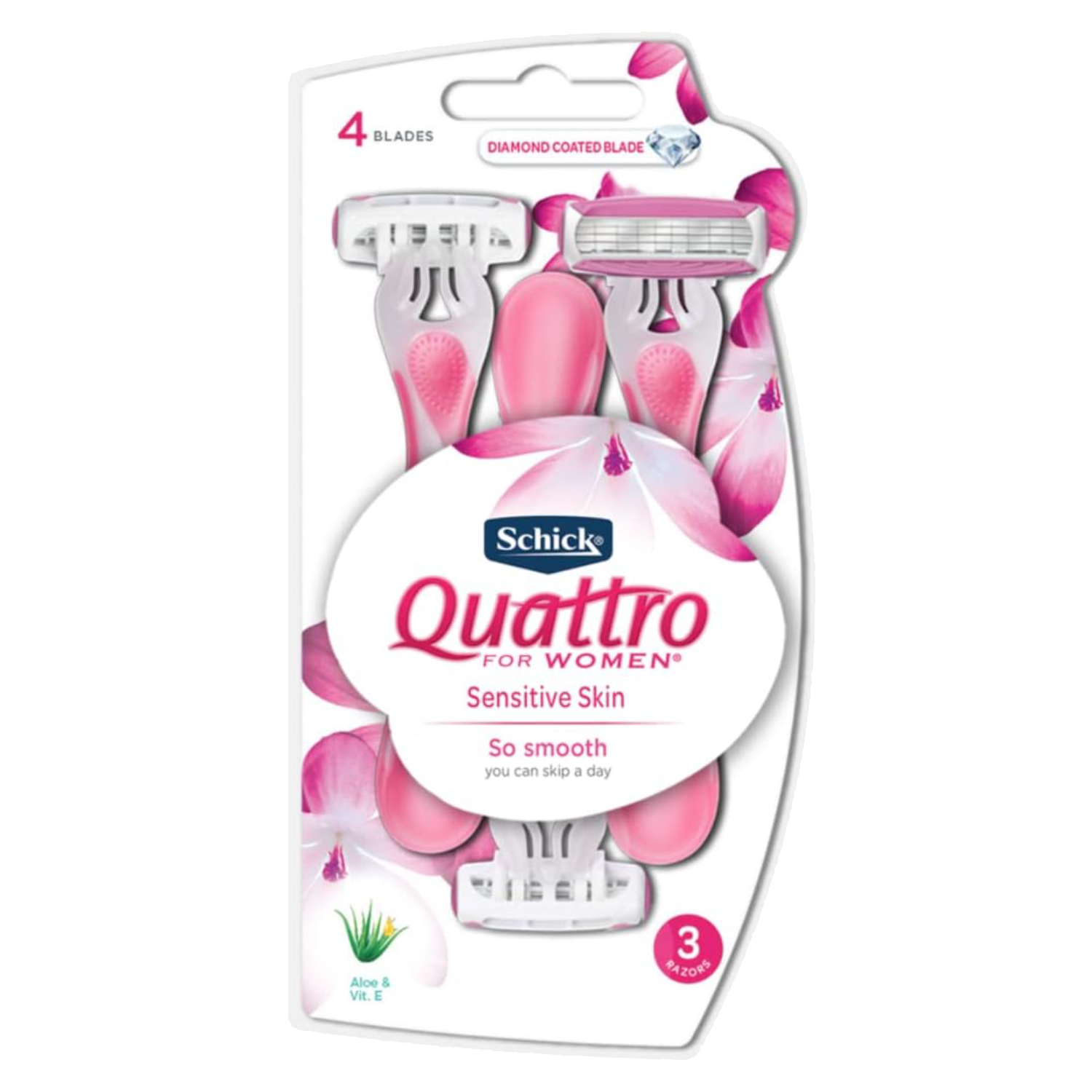 Back Image for Schick Quattro For Women Razors 3's