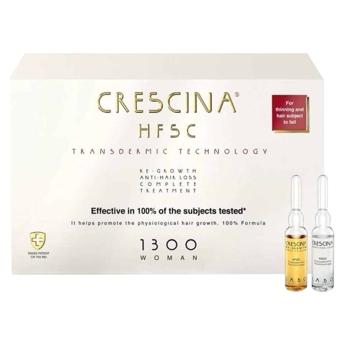 Product Image for Crescina HFSC 100% Complete Treatment 1300 Woman Vials 10+10's