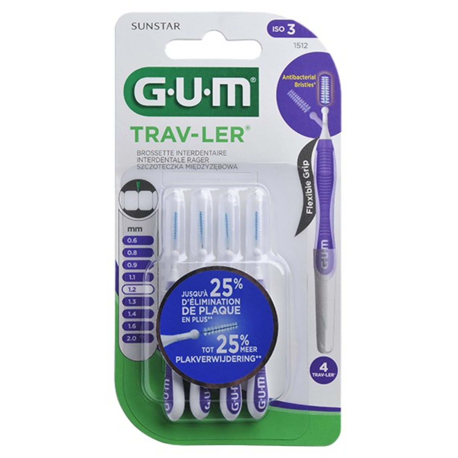 Back Image for Gum Trav-ler Interdental Brush 1.2mm