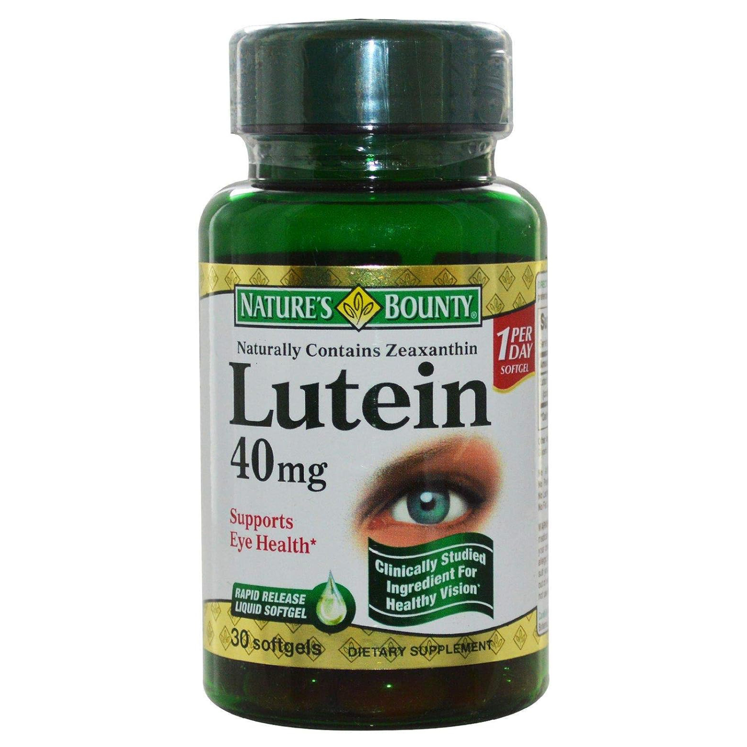 Back Image for Nature's Bounty Lutein 40mg Softgels 30's