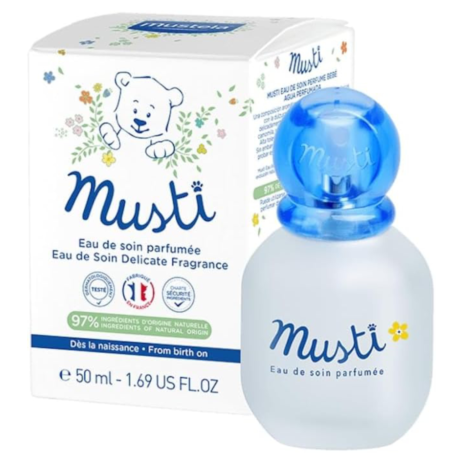Back Image for Mustela Baby Musti Eau de Soin Delicate Fragrance 50ml