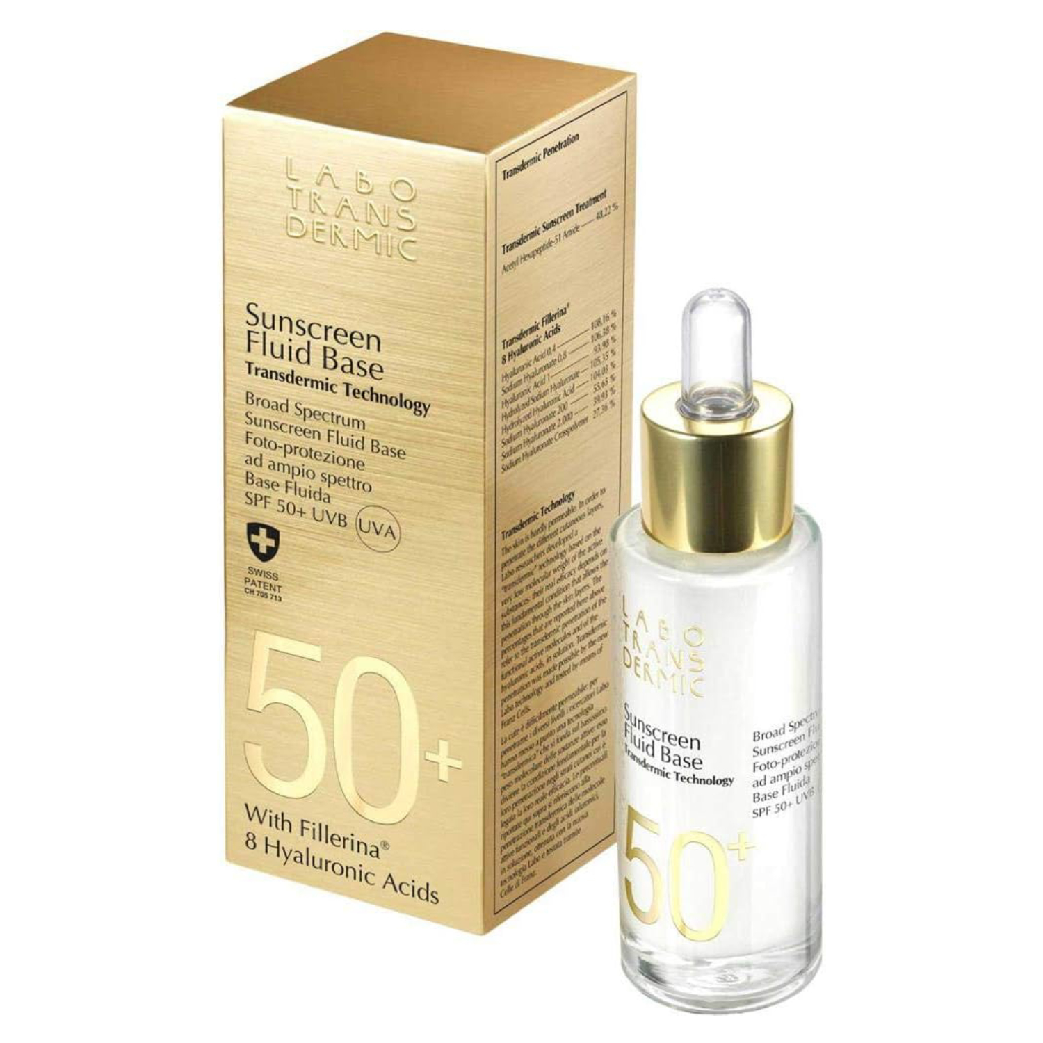أساس سائل لابو ترانسديرميك 'Labo Transdermic Fluid SPF 50+ UVA UVB بحجم 30 مل