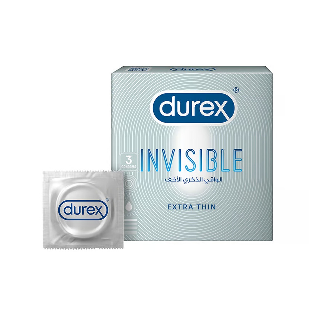 Durex Invisible Extra Thin Condom, Pack of 3's
