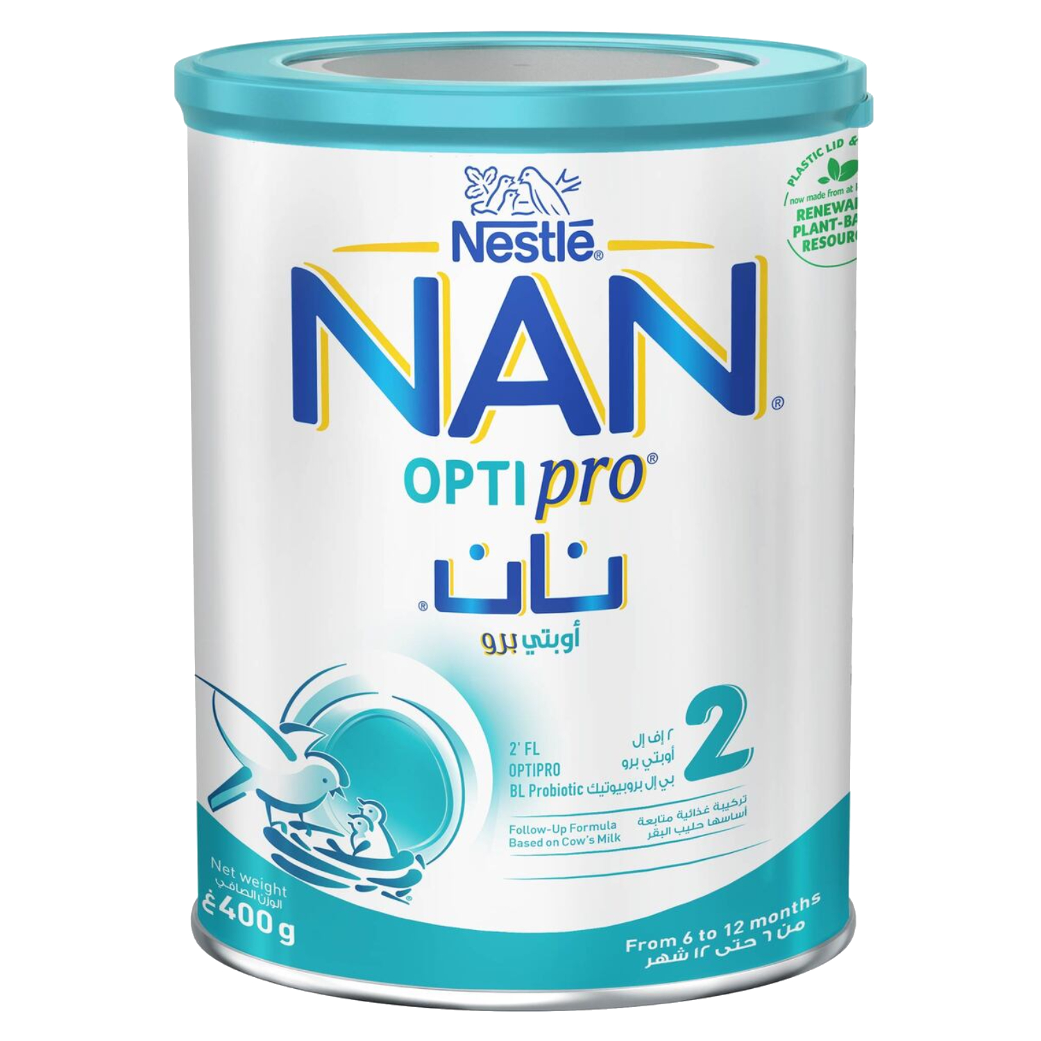نستله نان اوبتي برو Nestle NAN OPTIPRO المرحلة 2 من 6 الى 12 شهر 400 جم