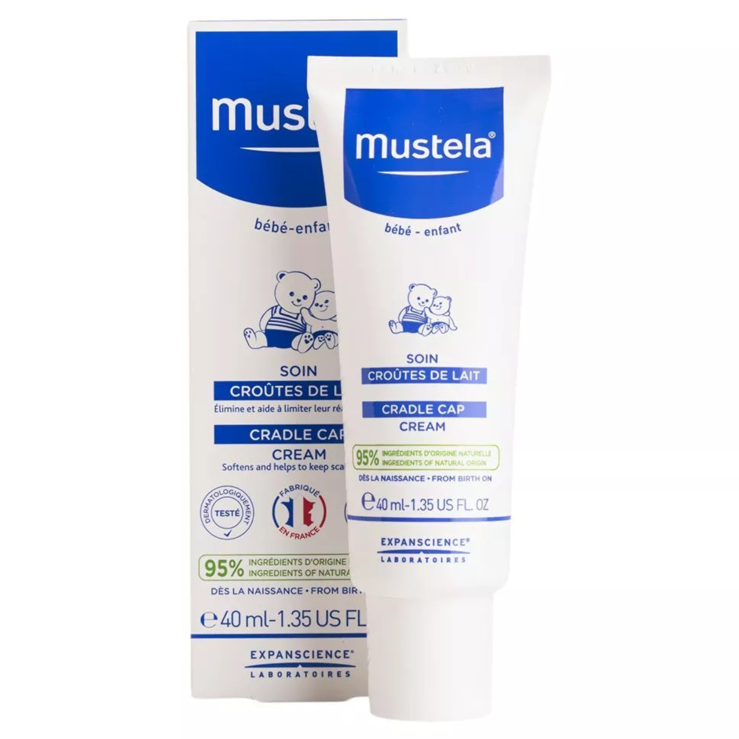 Mustela كريم معالجة قبعة المهد 40 مل