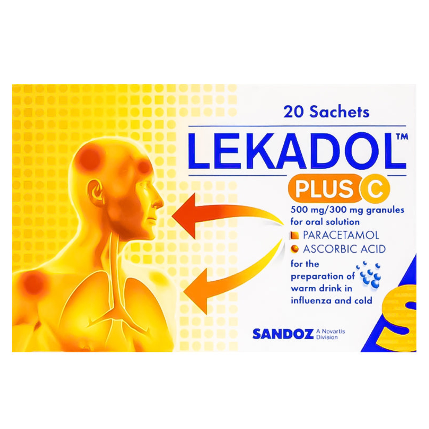 Back Image for Lekadol Plus C Sachets 20's