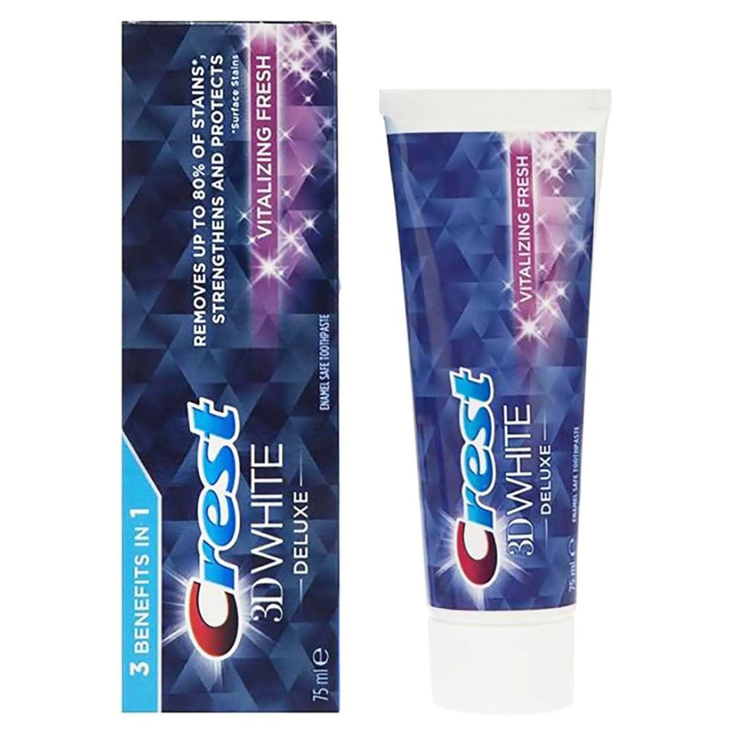 Back Image for Crest 3D White Deluxe Vitalizing Fresh Toothpaste 75ml