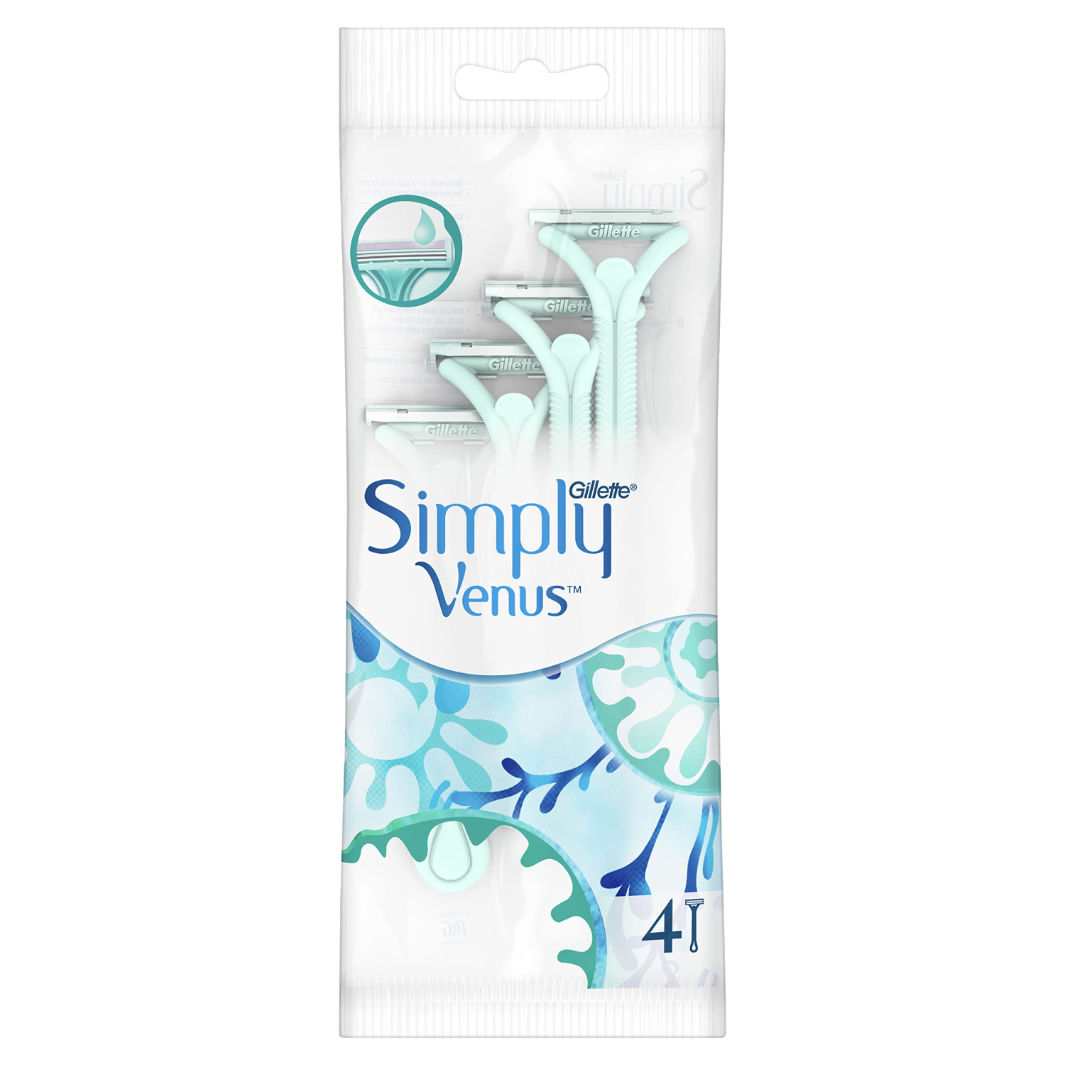 Product Image for Gillette Simply Venus 2 Women`s Disposable Razor 4's