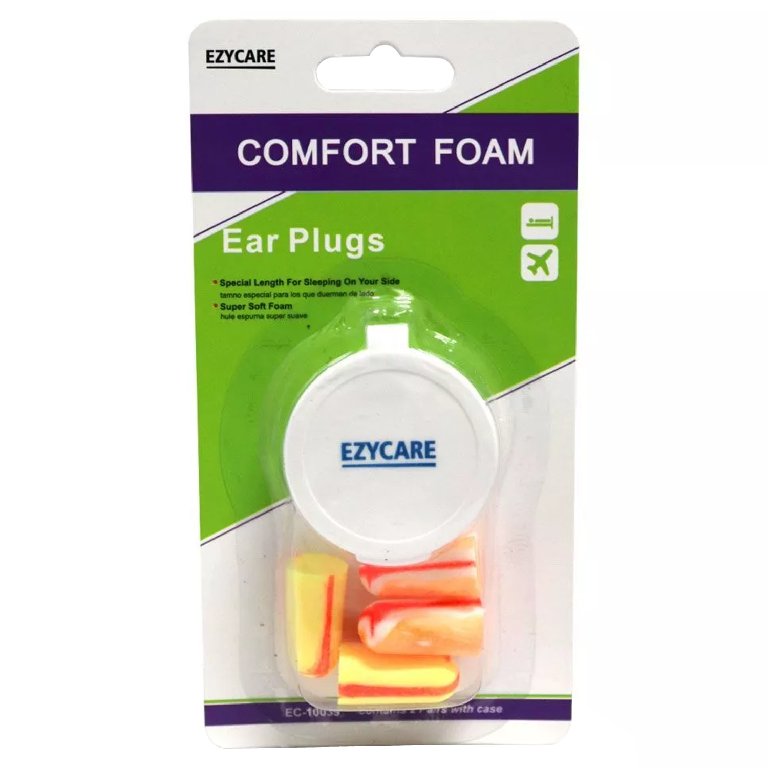 Back Image for Ezycare Comfort Foam Ear Plugs Pairs 2's