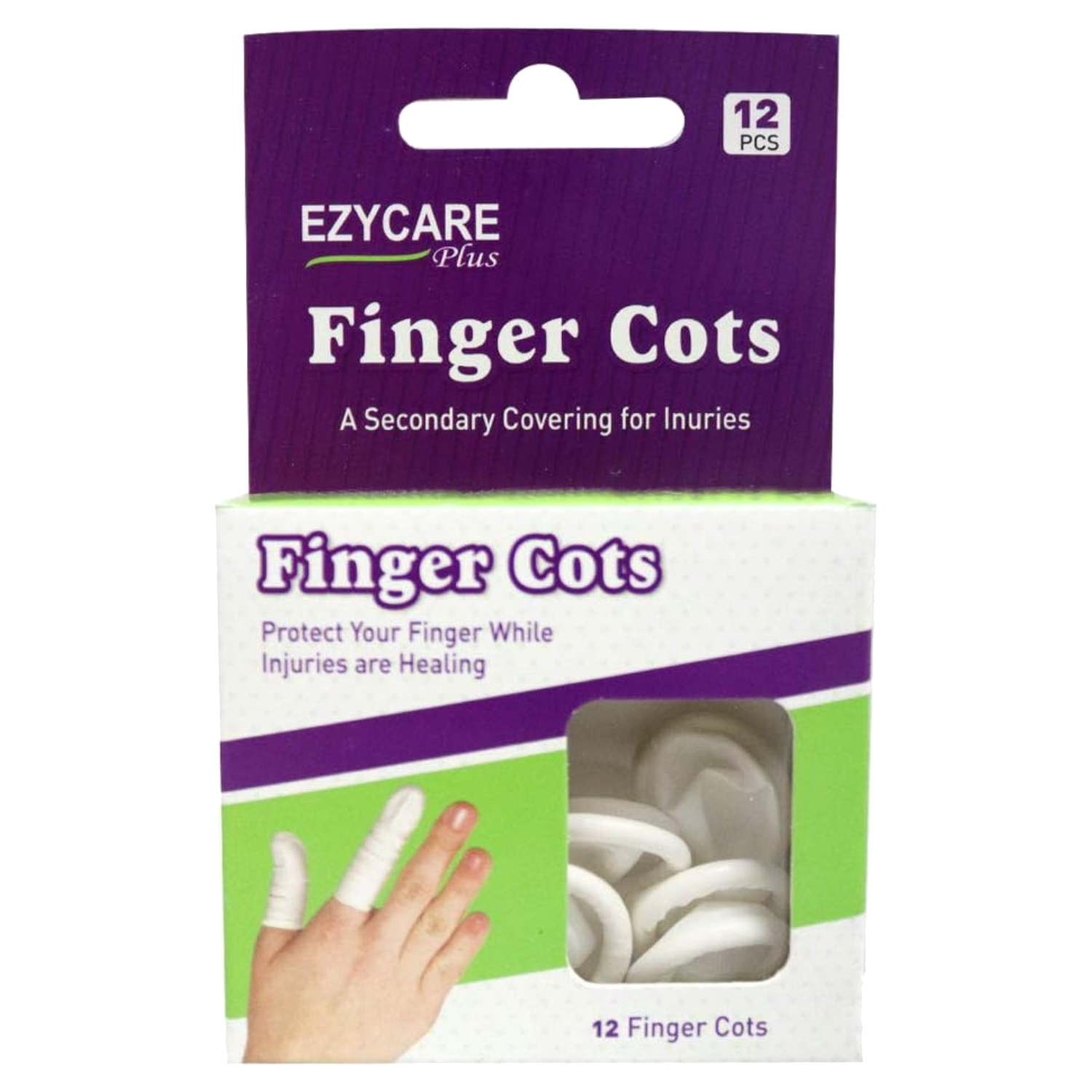  'Ezycare ايزيكير غطاء اصابع 12 غطاء