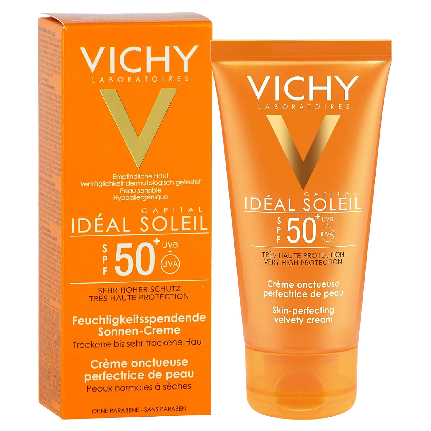 عرض فيشي كريم   Vichy Dry Touch Velvety Cream  مخملي SPF50 + دراي تاتش 50 مل -اشتر واحد واصحل على واحد مجانا