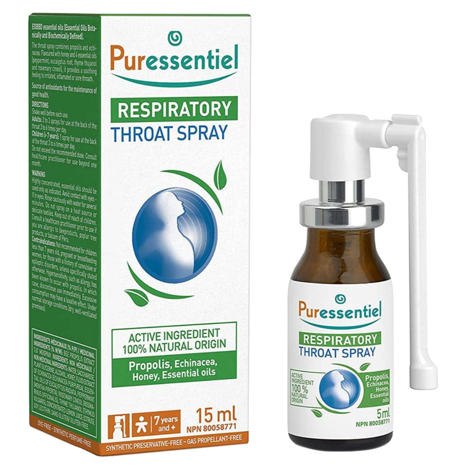 ببخاخ الحلق بيوراسينشيال Puressentiel بسعة 15 مل