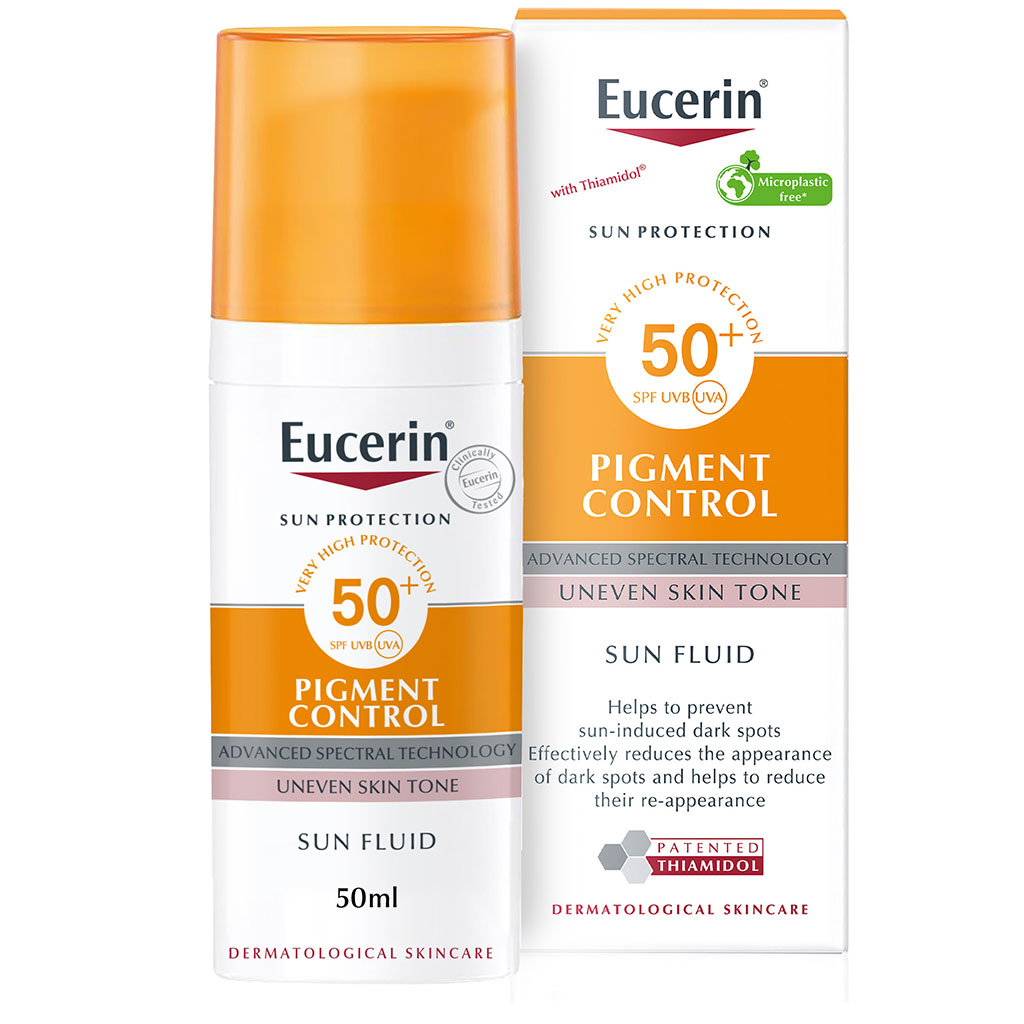 Eucerin Sun Pigment Control Fluid Sunscreen SPF 50+, Sun Fluid For Uneven Skin Tone 50ml