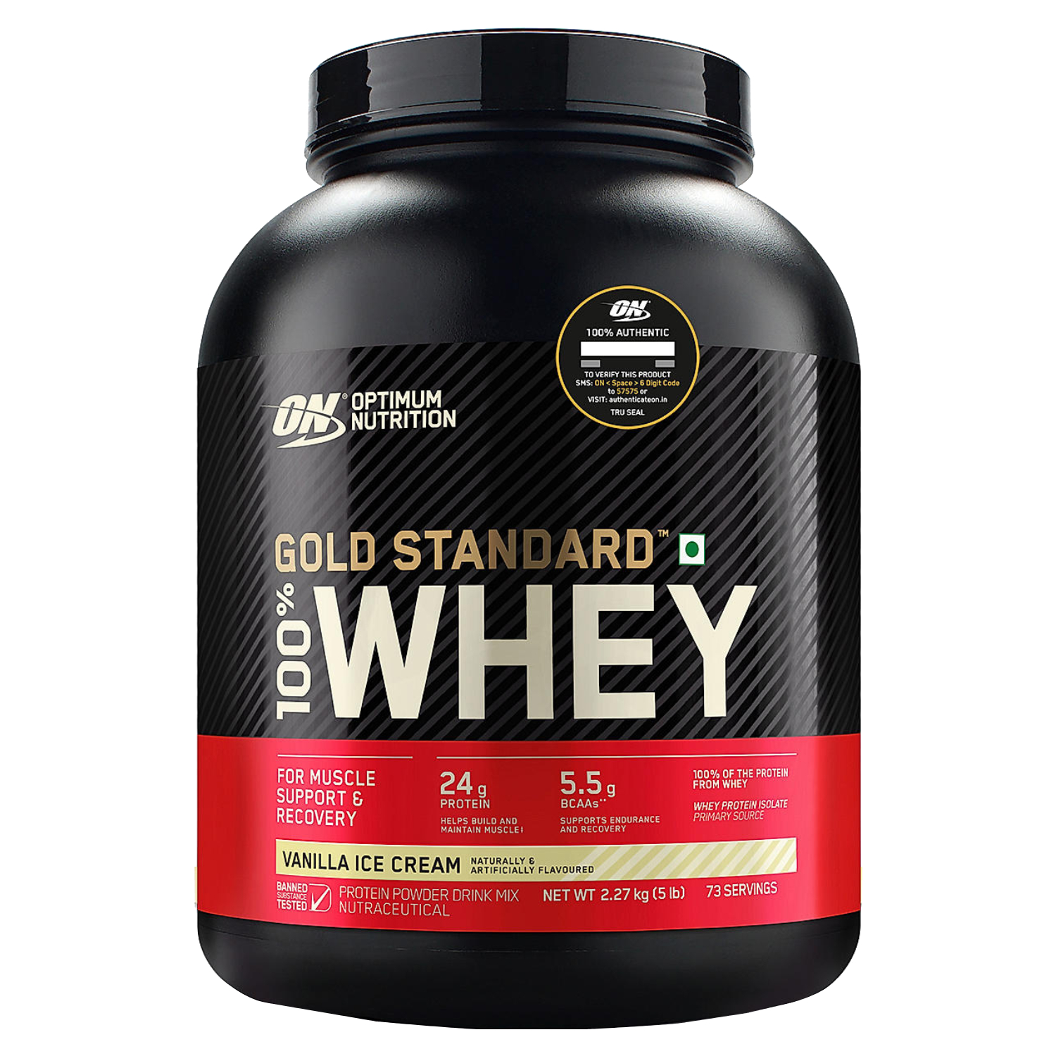 Optimum Nutrition أوبتيموم نيوتريشن جولد ستاندرد 100٪ واي بروتين أيزوليت بكريمة الفانيليا الفرنسية 2.27 كجم