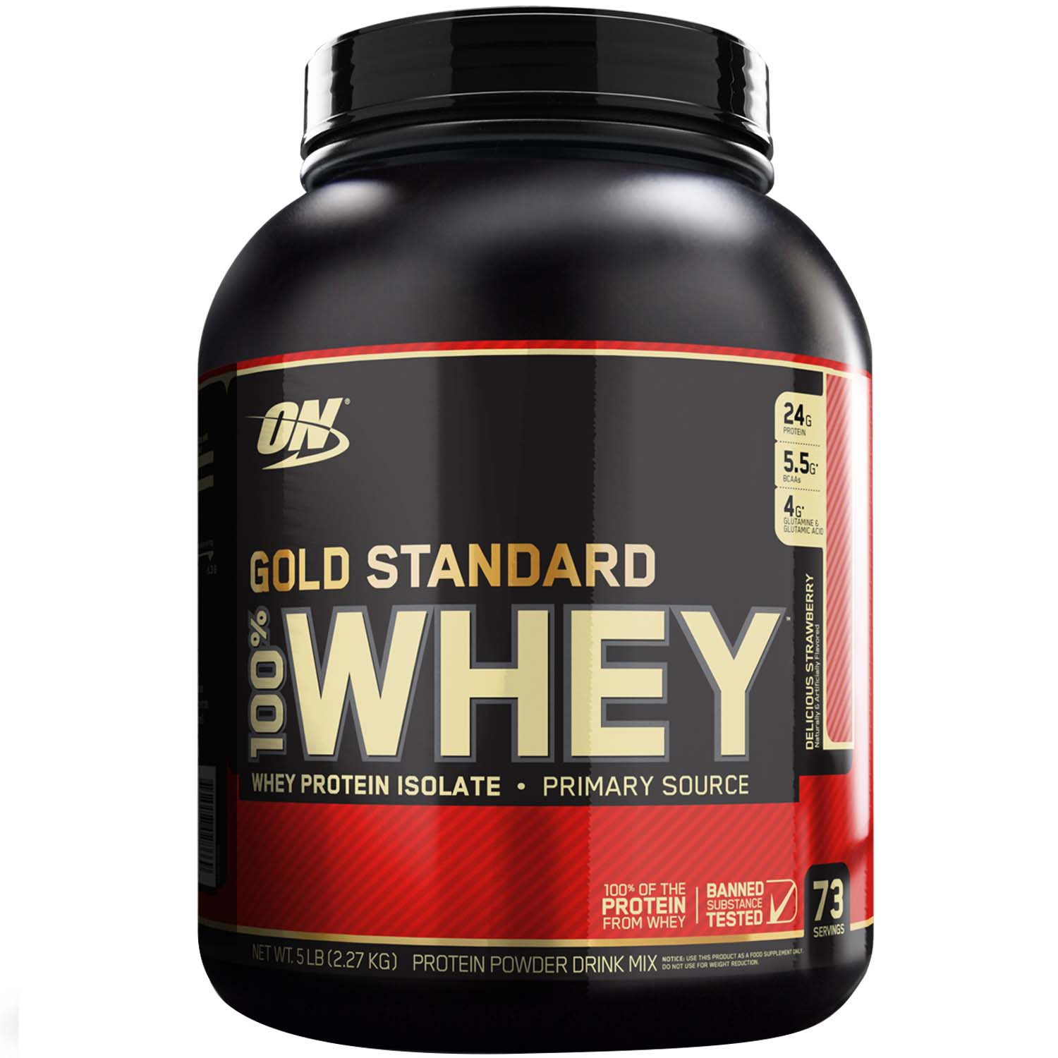 Product Image for Optimum Nutrition Gold Standard 100% Whey Protein Isolate Strawberry 2.27kg