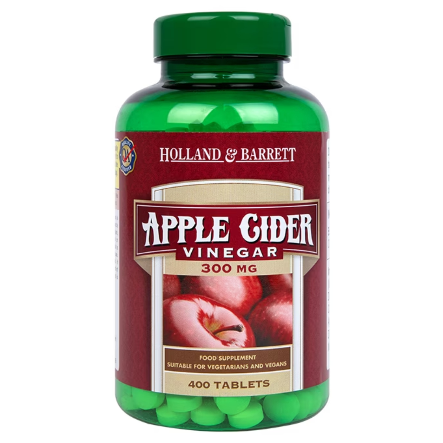 Back Image for Holland & Barrett Apple Cider Vinegar 300mg Tablets 400's