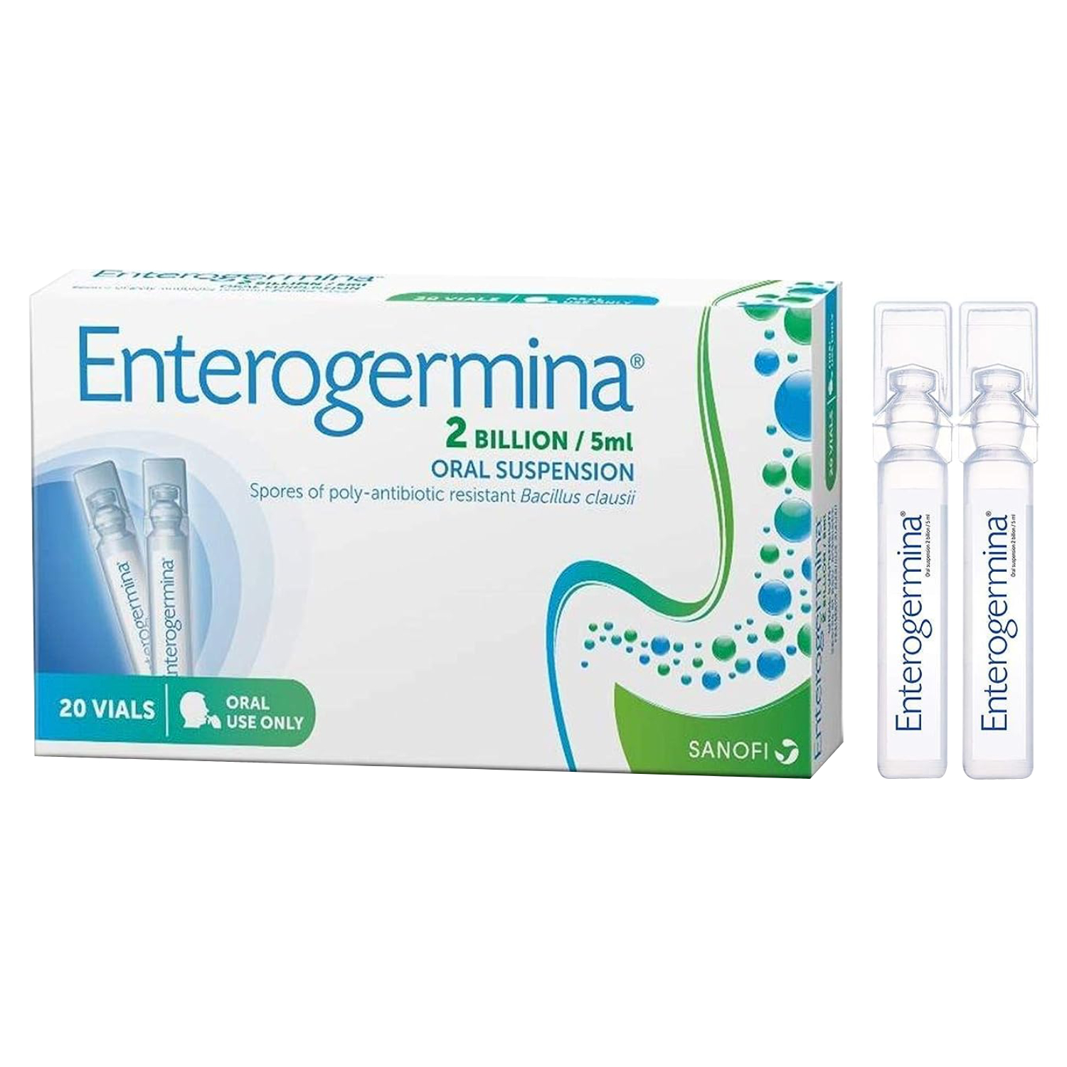 Back Image for Enterogermina Probiotic Oral Suspension 2 Billion/5ml Vials 20's