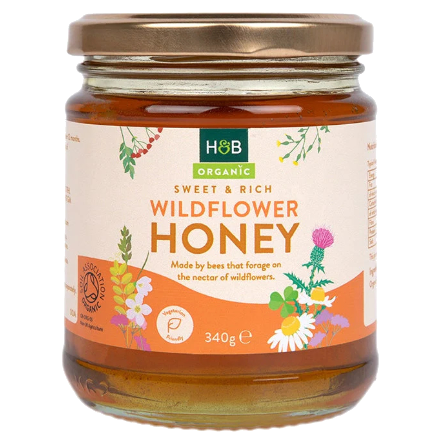Holland & Barrett Organic Wild Flower Clear Honey 340g