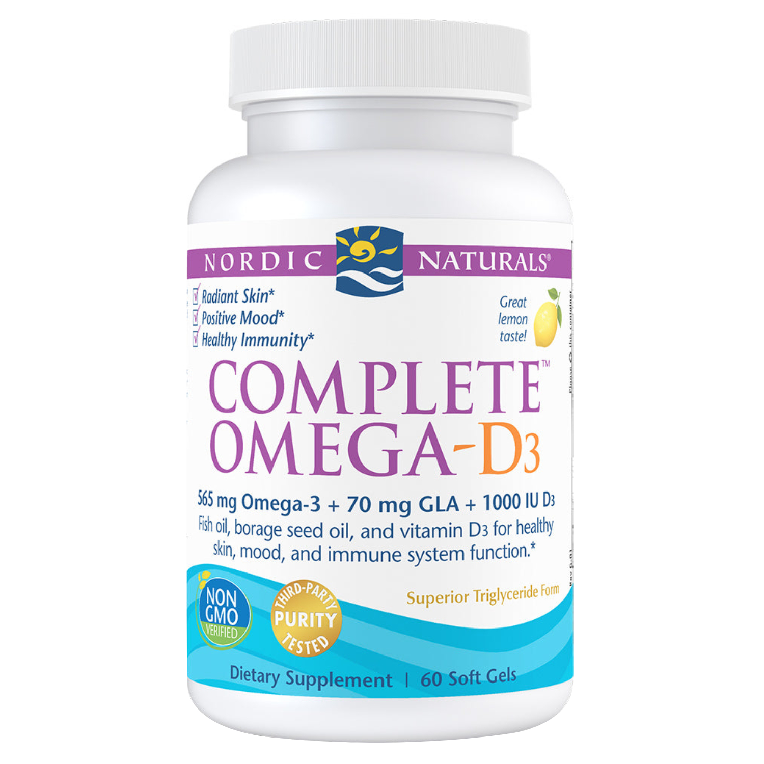 كبسولات Nordic Naturals نورديك ناتشورالز أوميجا -دي 3 كاملة 60 كبسولة 