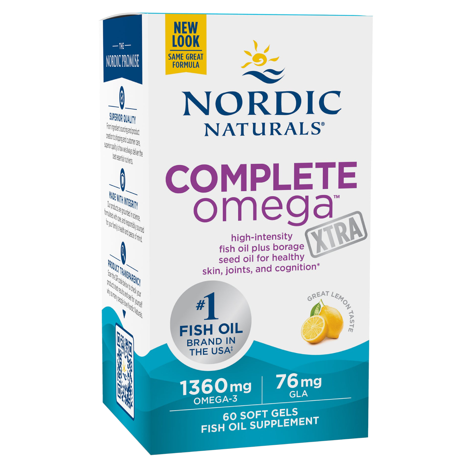كبسولات Nordic Naturals نورديك ناتشورالز أوميجا إكسترا كاملة 60 كبسولة 