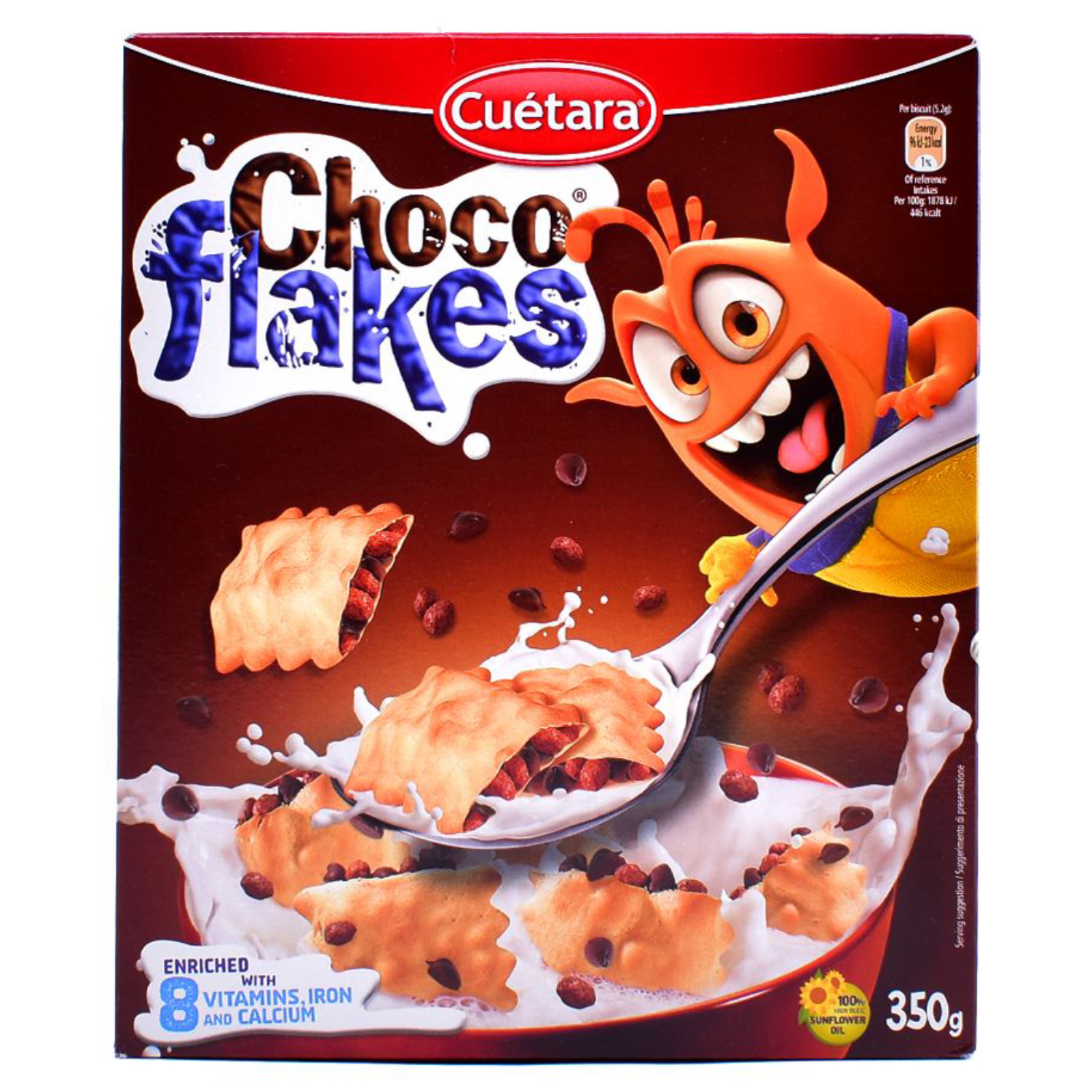 كويتارا 'Cuetara رقائق الشوكولاتة بالحديد والكالسيوم 350 جرام