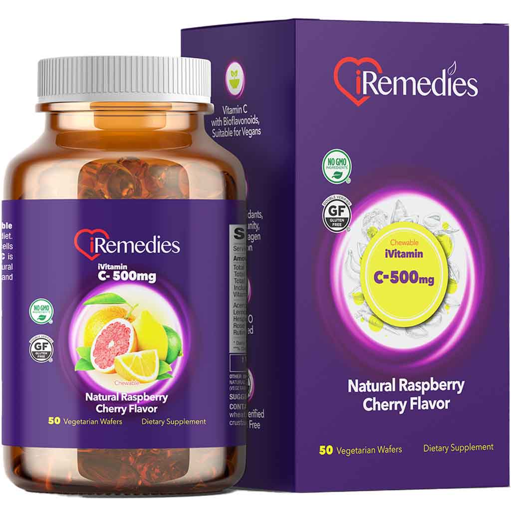iRemedies iVitamin C-500Mg Chewable Wafers 50's