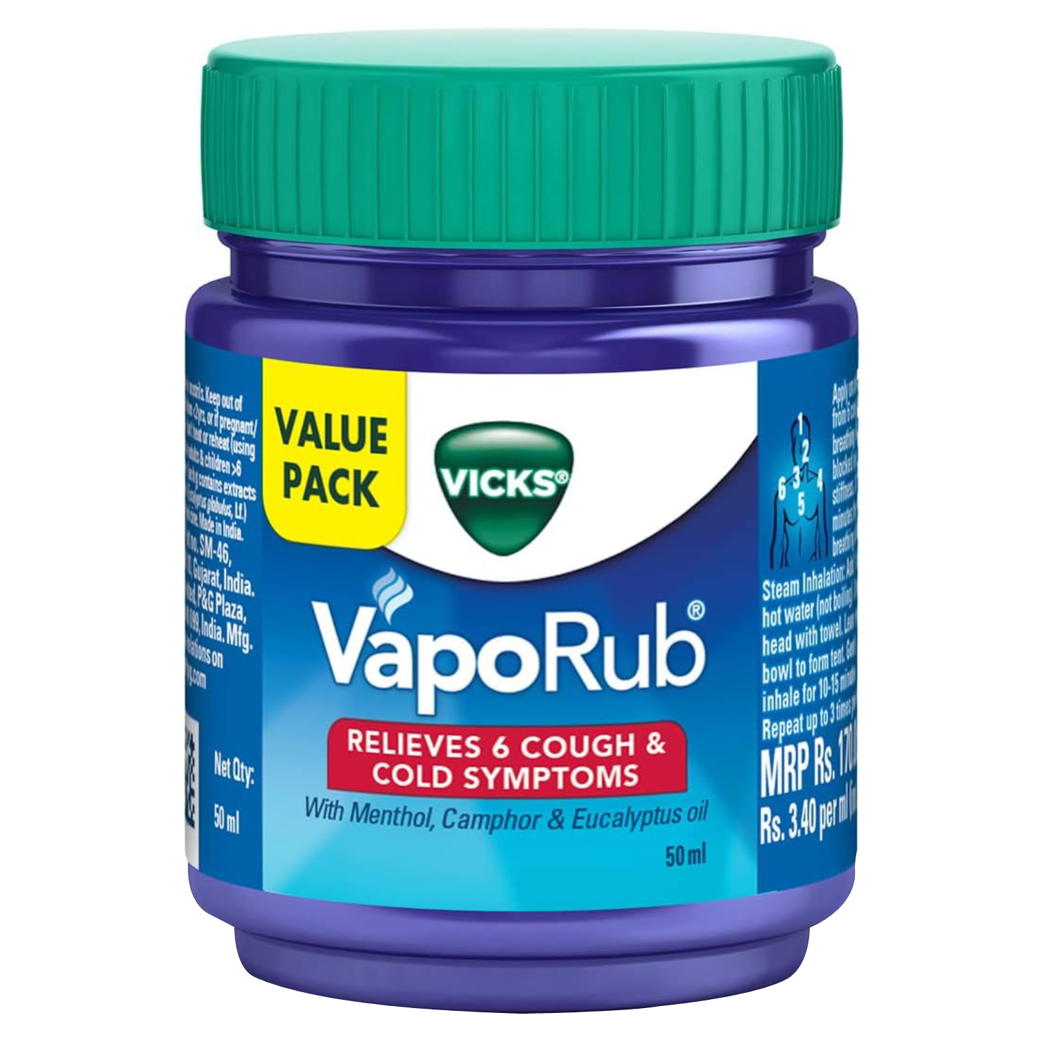 Back Image for Vicks Vaporub 50g