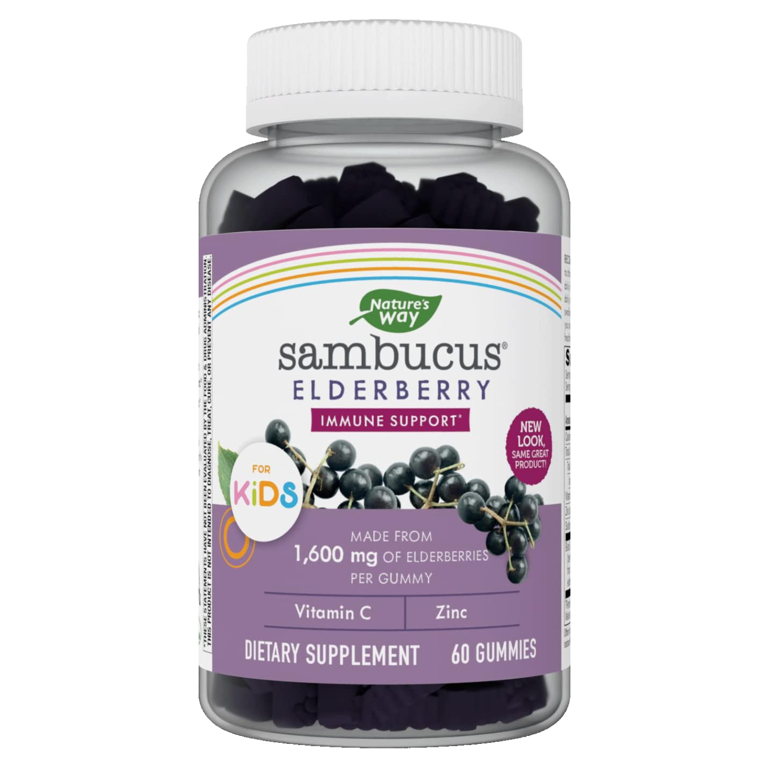 Nature's Way Sambucus Elderberry Kid's Immune Boost Gummies Gummies 60's