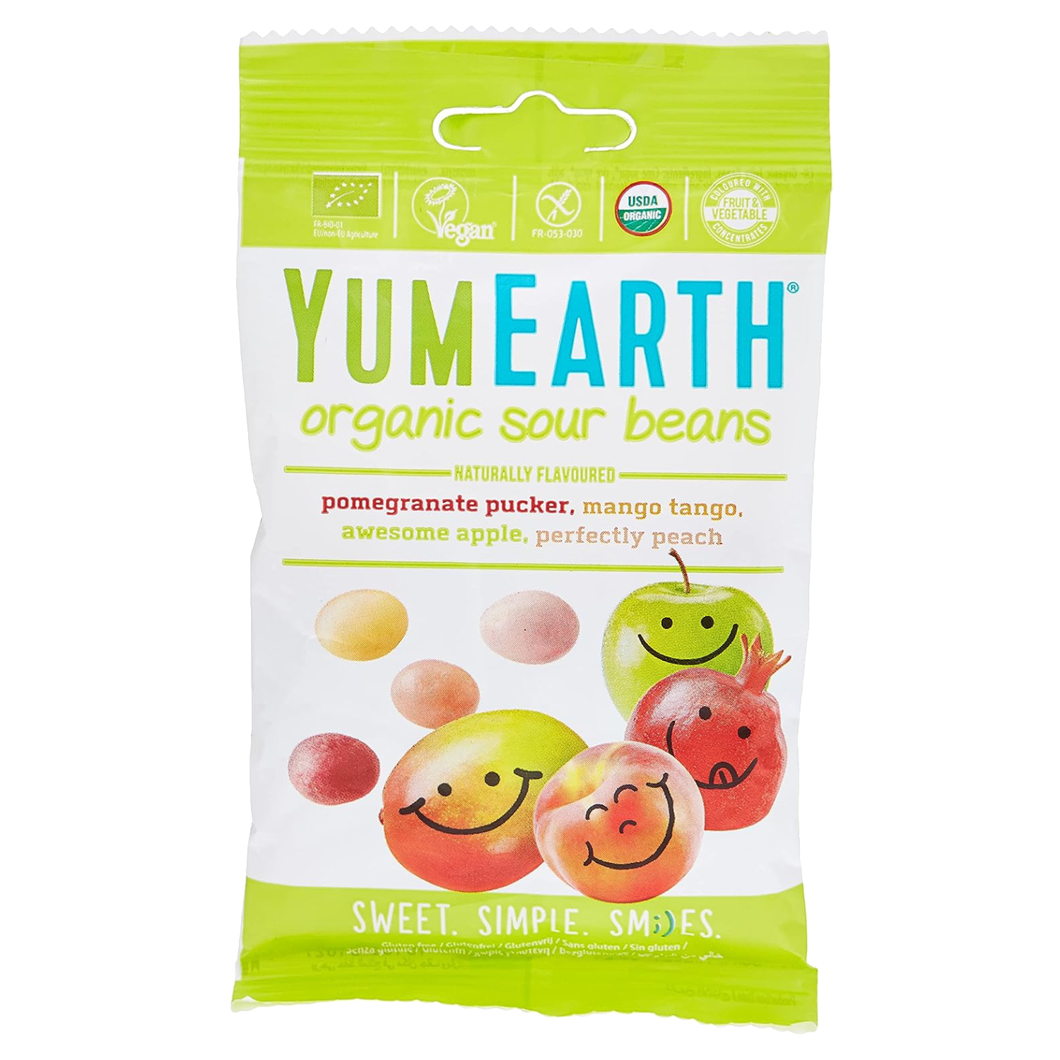 Back Image for Yum Earth Organic Sour Beans 50g