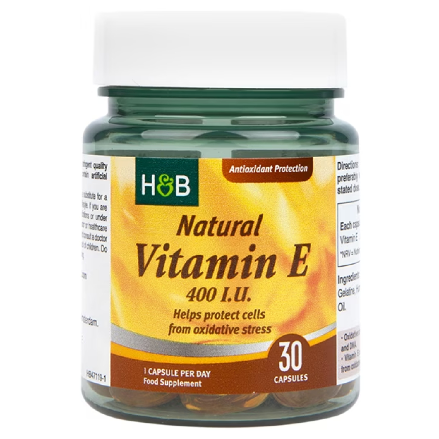 Back Image for Holland & Barrett Vitamin E 400iu Capsules 30's