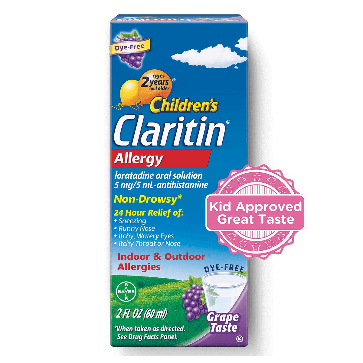 Product Image for Children's Claritin® Grape Syrup 24-Hour 120ml