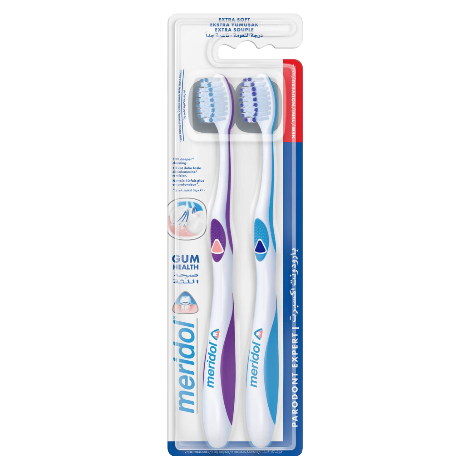 Product Image for meridol® Parodont Expert Extra Soft Toothbrush 2's