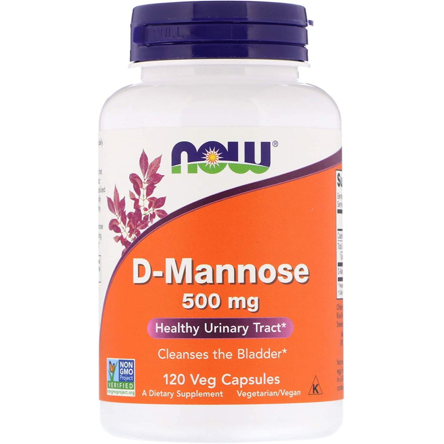Product Image for Now Foods D-Mannose 500mg Vegetable Capsules 120's
