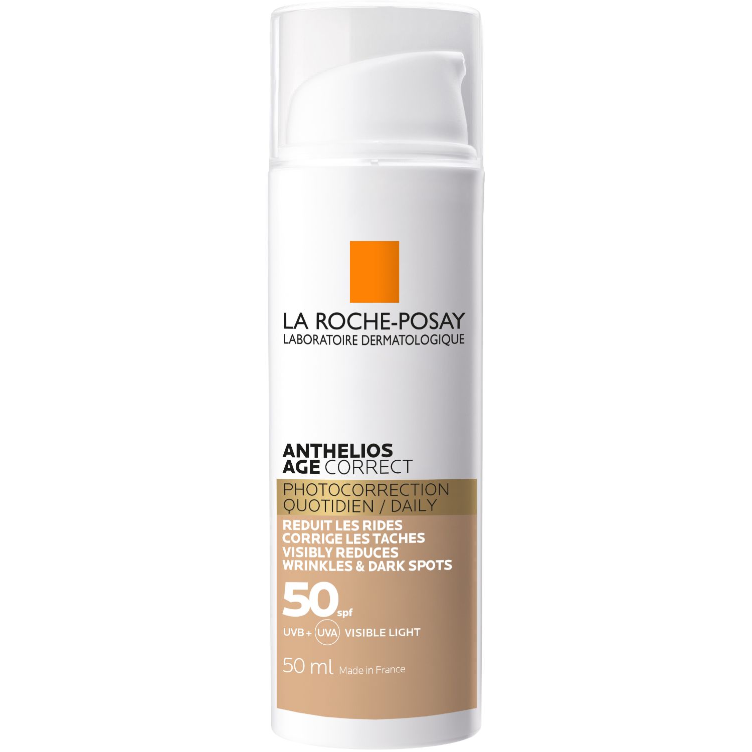 La Roche-Posay Anthelios Age Correct SPF50 Tinted Anti Ageing Invisible Sunscreen With Niacinamide 50ml