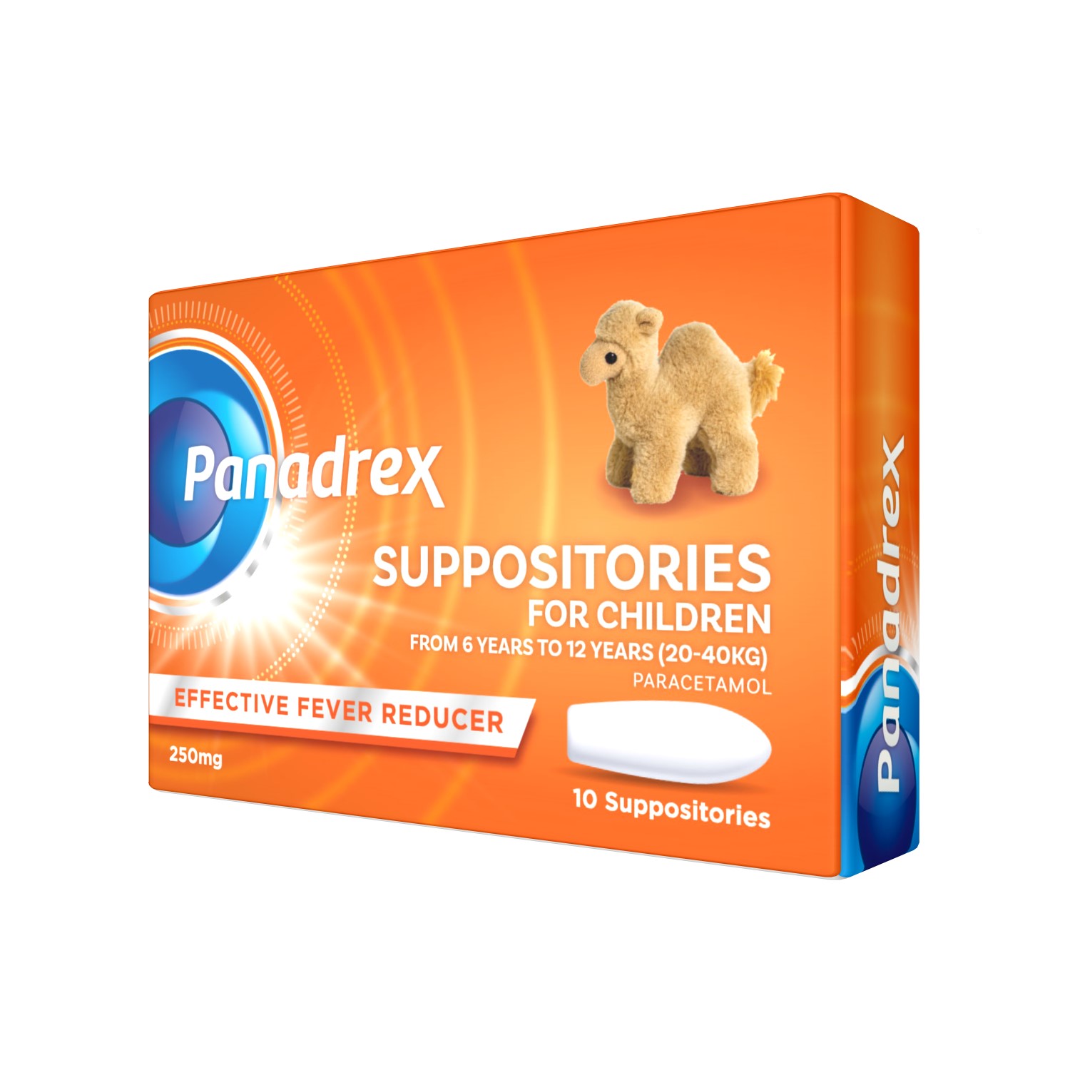Product Image for Panadrex 250mg Suppository 10's