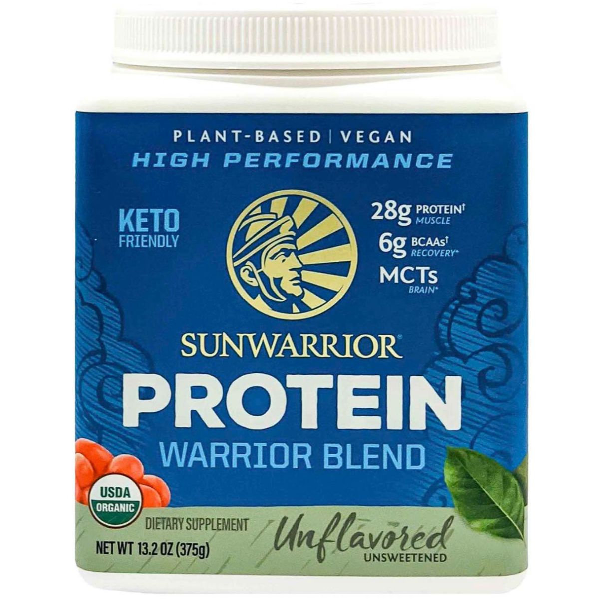 Product Image for Sunwarrior - Warrior Blend High Performance Plant-Based Keto-Friendly Vegan Organic Protein Powder Unflavored 375g