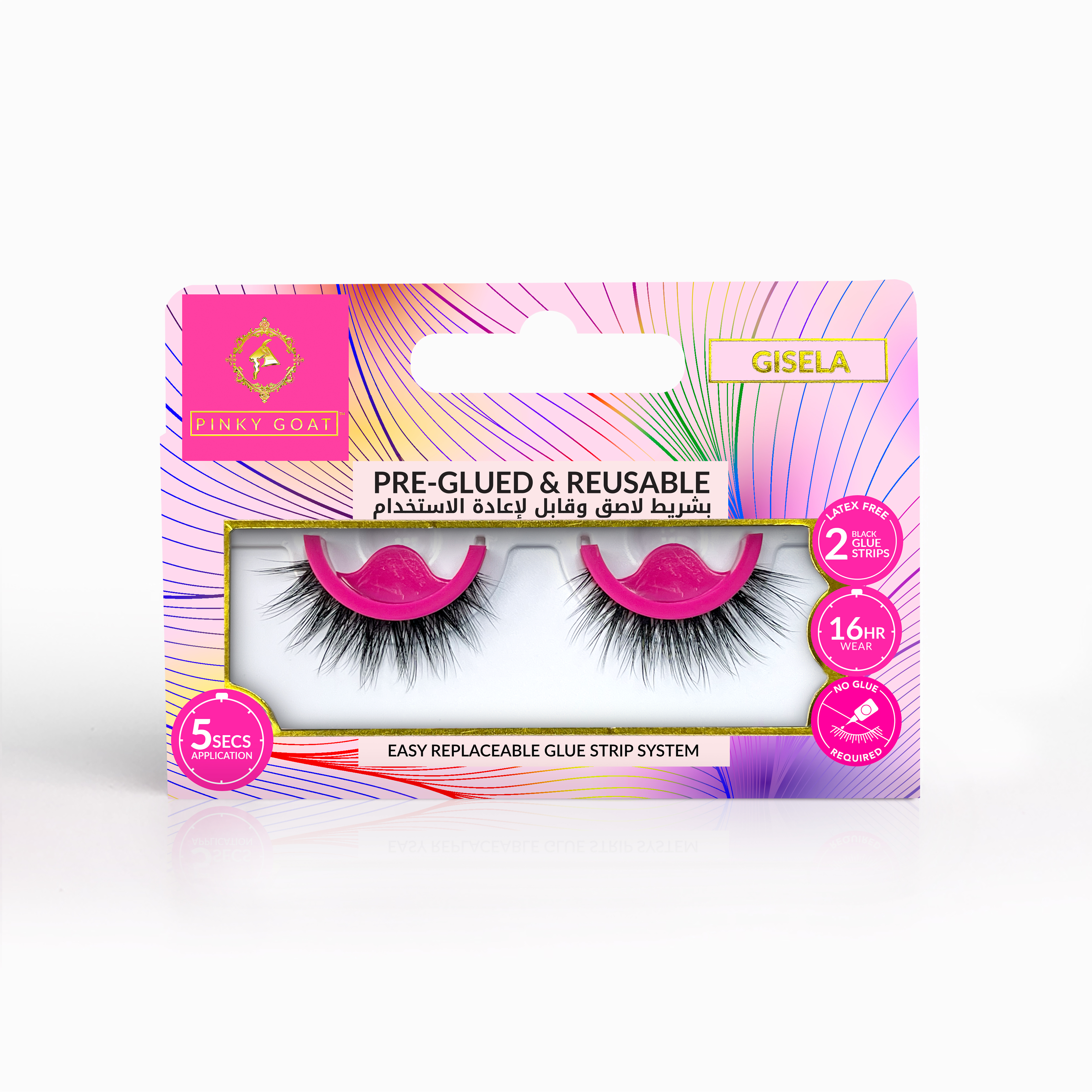 Product Image for Pinky Goat Pre-Glued Gisela Lash - 1 Pair Black