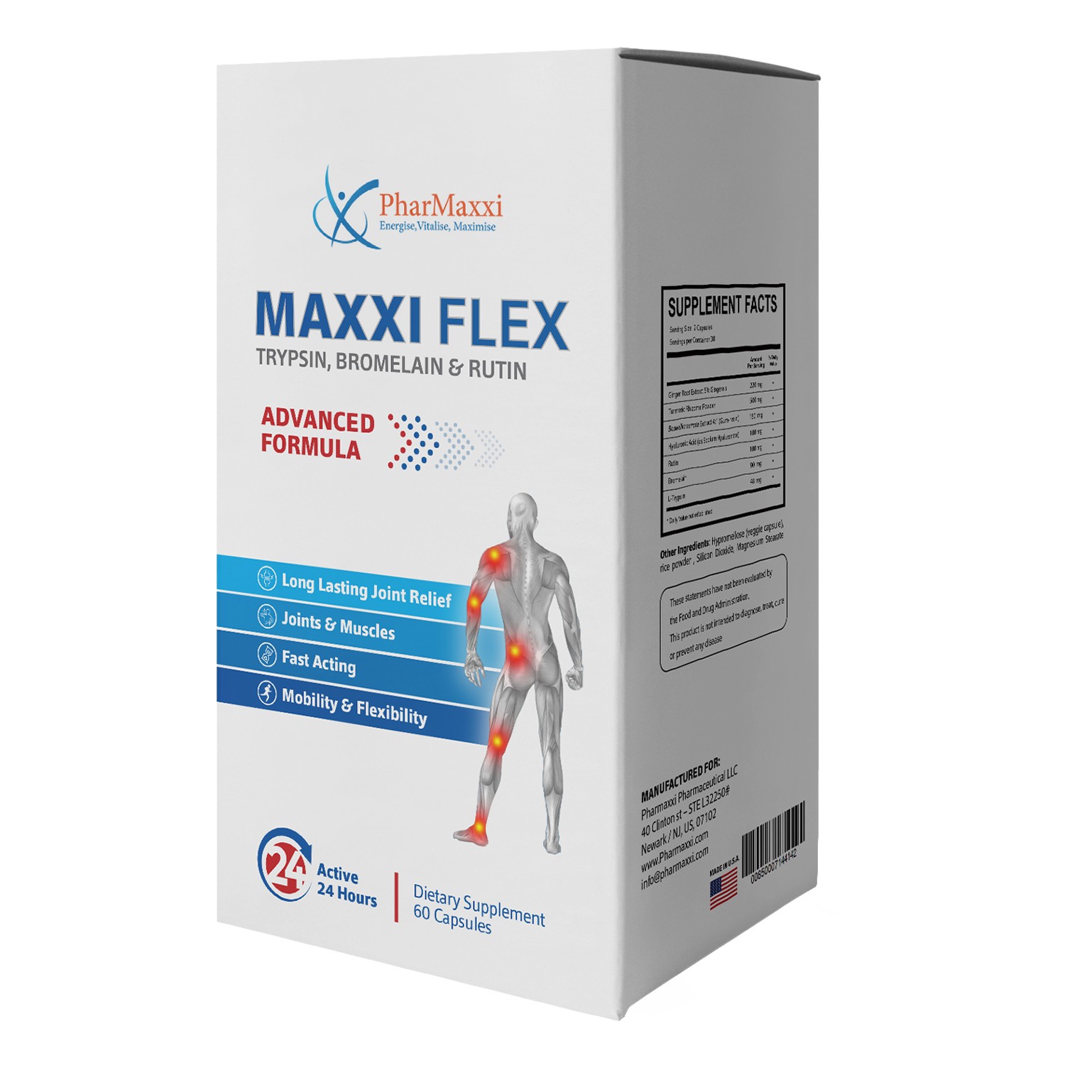 Product Image for Pharmaxxi Maxxi Flex 60 Capsules