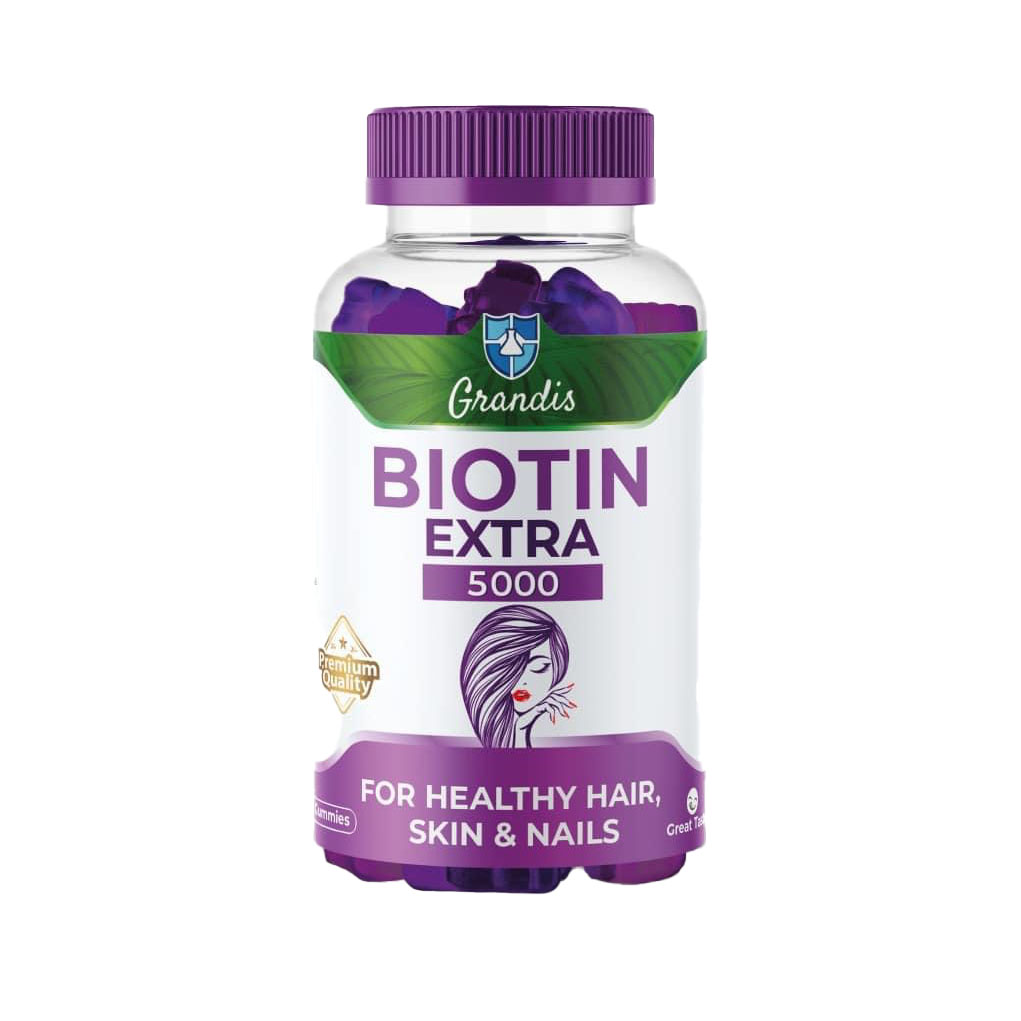Grandis Biotin Extra 5000mg Biotin Gummies, Pack of 60's